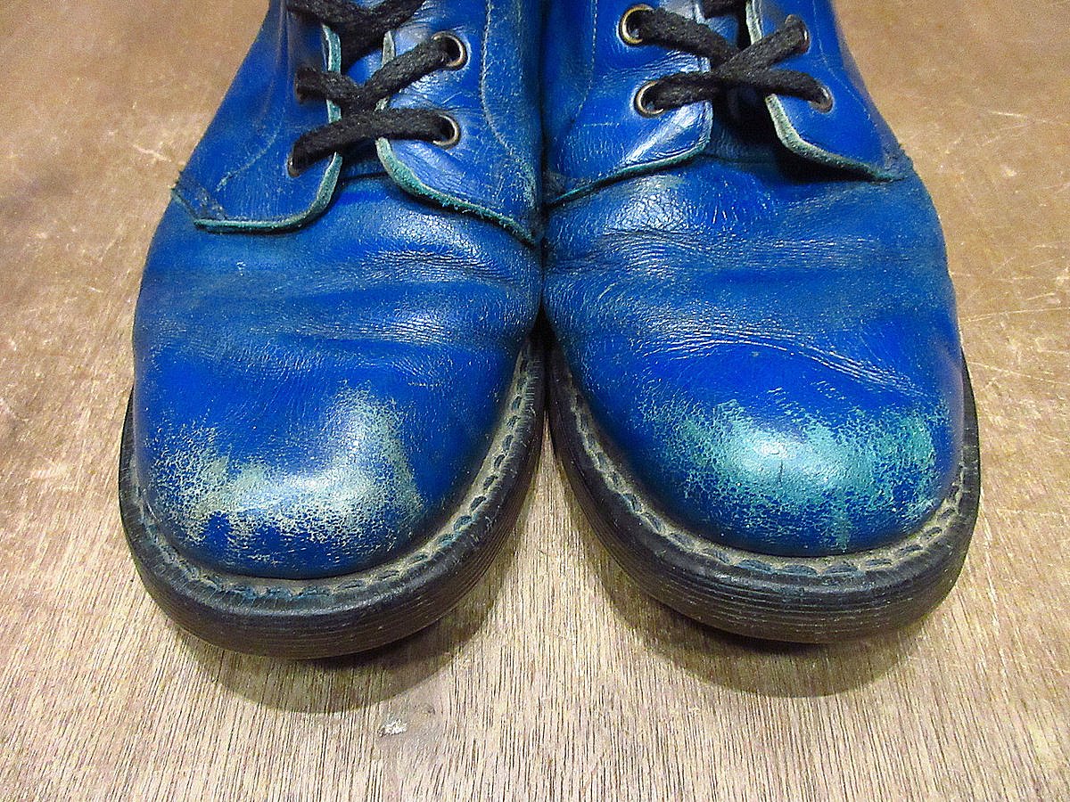 ビンテージ○MADE IN ENGLAND Dr.Martens 10ホールブーツ青size ビンテージ○MADE IN ENGLAND Dr.Martens 10ホールブーツ青size