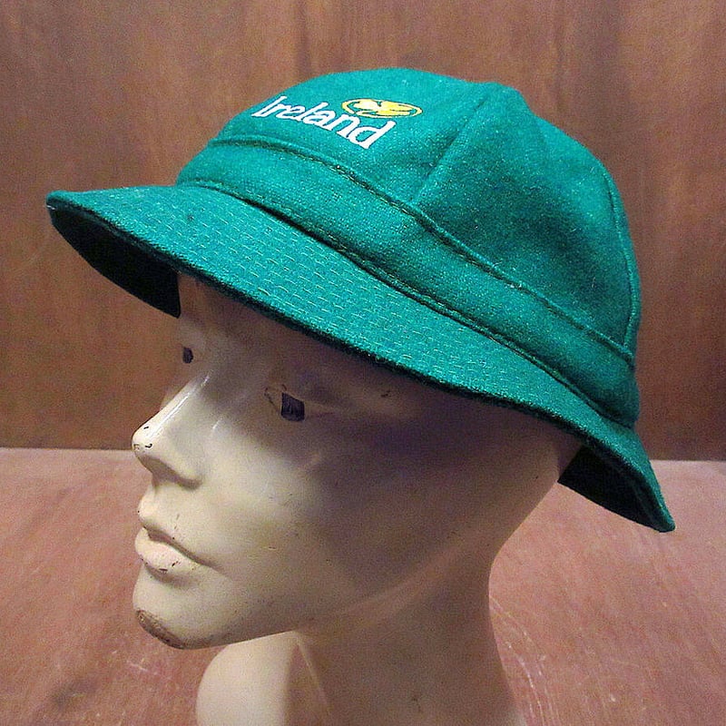 ビンテージ○Irelandウール6パネルハット緑size M○221212k3-m-ht-fl