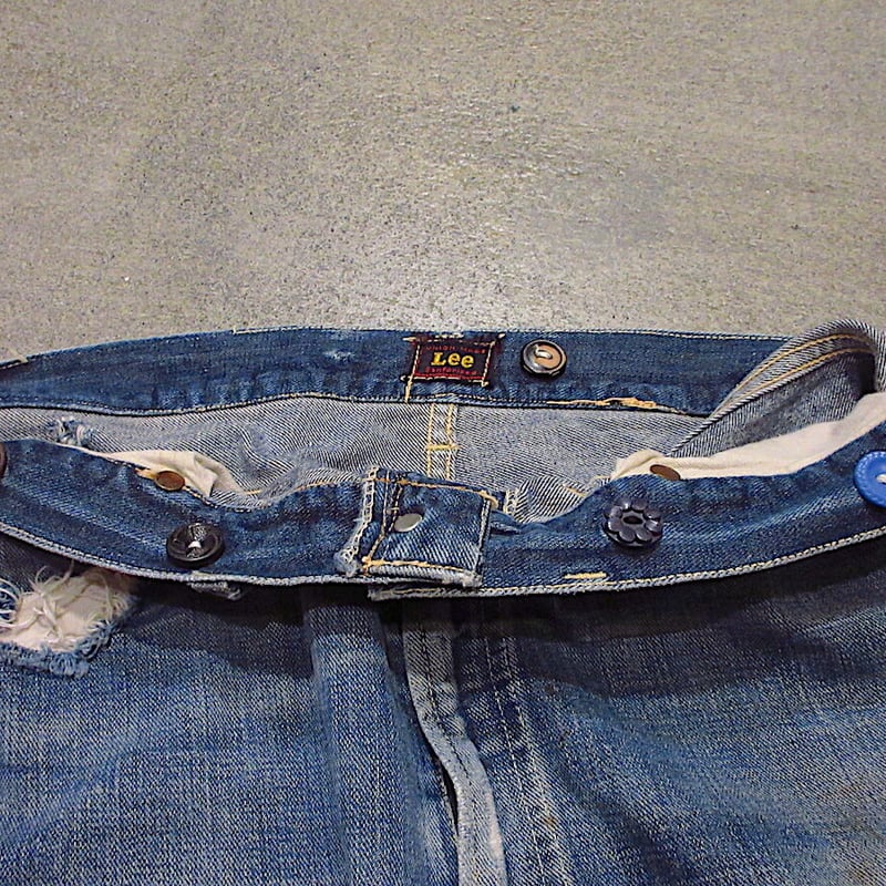 ビンテージ50's○Lee 101Zセンター赤タグ実寸W89cm○211206r3-m