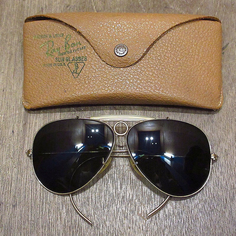 ビンテージ50's60's○ケース付きRay-Ban B&L 1/10 12KGFアビエイター