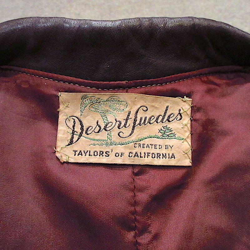 ビンテージ50's○Desert Suedesレディースレザージャケット茶
