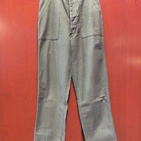 70s 実物 ベイカーパンツ コットンサテン 60s-70s 民間 米軍タイプ ベイカーパンツ 42TALON 実寸W29インチ