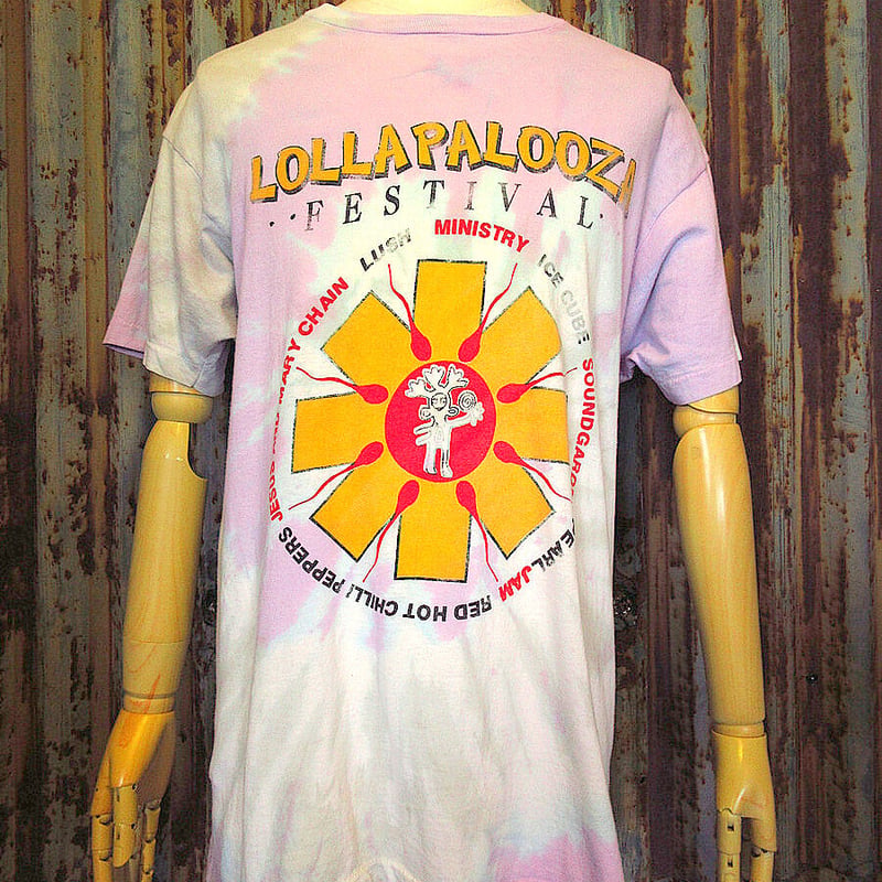 ビンテージ90's○LOLLAPALOOZAフェスティバルタイダイ両面プリントT