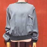 ビンテージ60's○Powr Houseマチ付きブラックシャンブレーシャツ