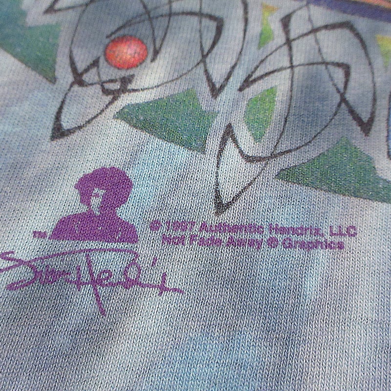ビンテージ90's○Jimi HendrixプリントタイダイTシャツsize XL○24060