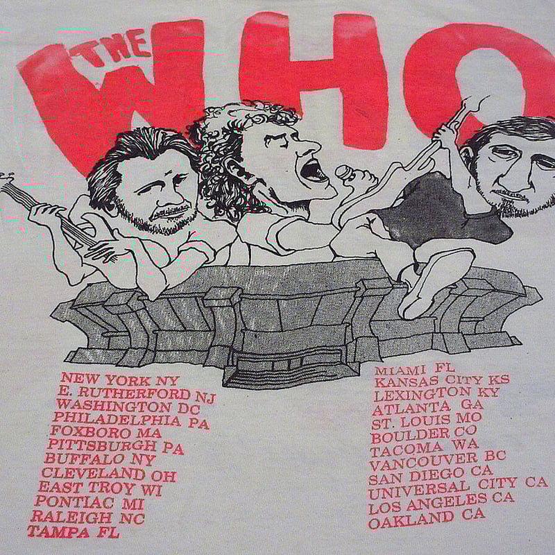 80s The Who 1989コピーライト 両面プリント シングルステッチ ビンテージ80's○THE WHO 25th Anniversary Tour両面プリントTシ