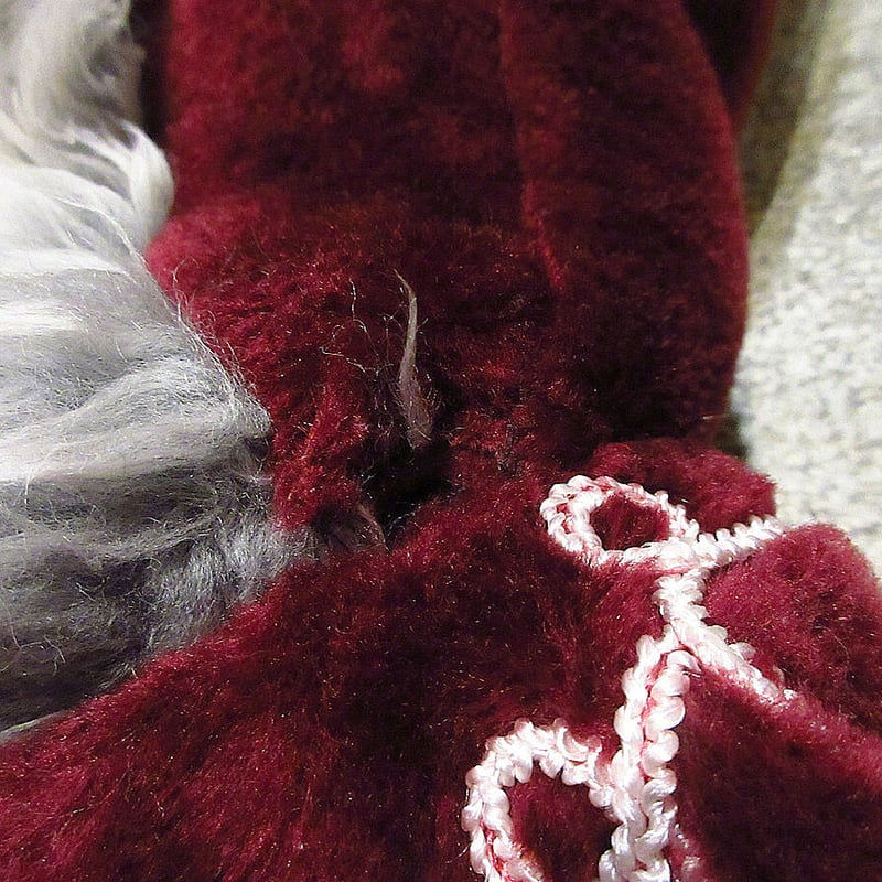 ビンテージ70's○レディースフード付き刺繍フェイクファーコートワイン