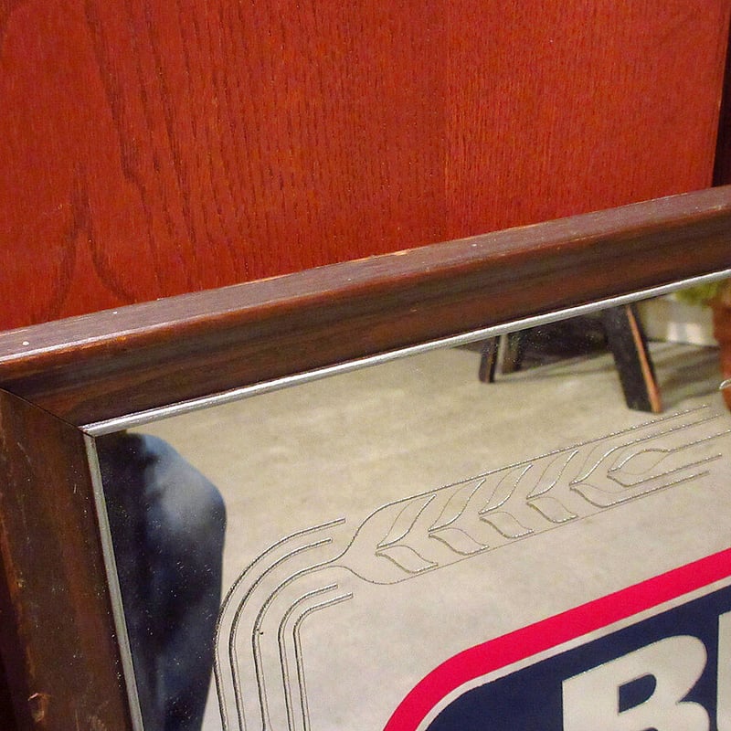ビンテージ○BUD LIGHT BEER 壁掛けパブミラー○210312s6-sign バドラ