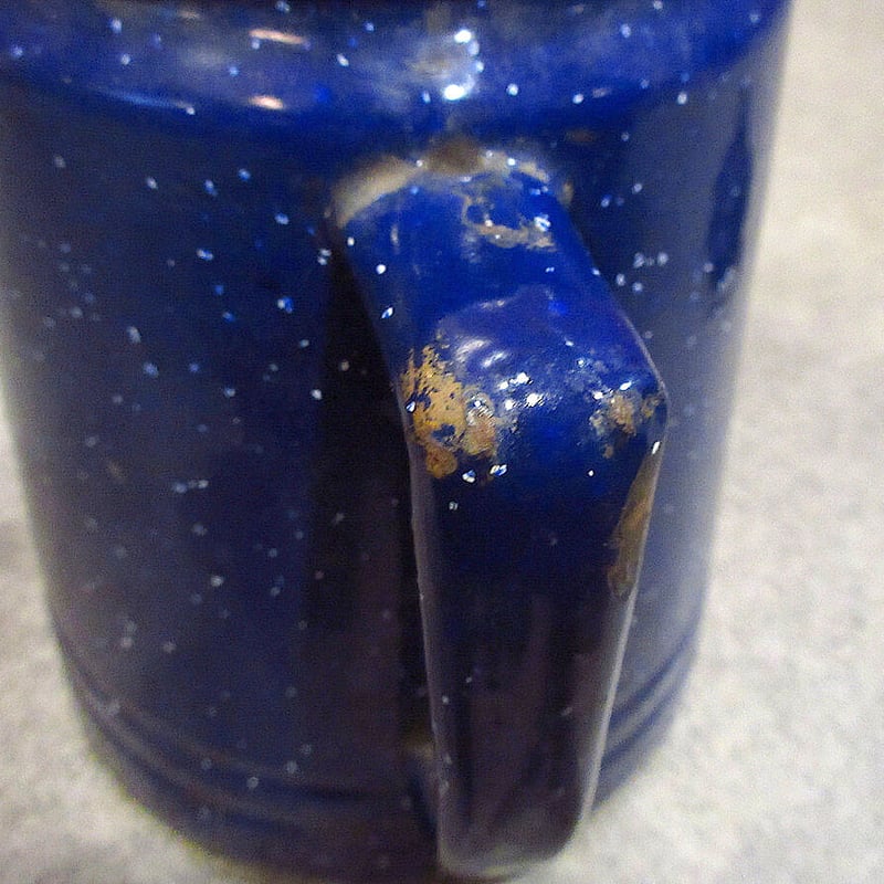 ビンテージ○ホーローケトル青○230322j6-otdeqp古着アウトドア