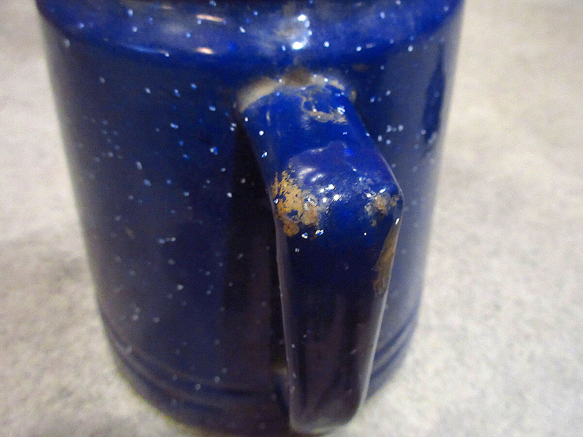 ビンテージ○ホーローケトル青○230322j6-otdeqp古着アウトドア