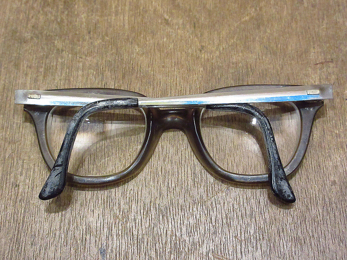 ビンテージ60's○FENDALLウェリントンセーフティ眼鏡グレー ビンテージ60's○FENDALLウェリントンセーフティ眼鏡グレー