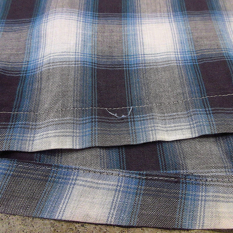 ビンテージ60's○ARROWシャドーチェックコットンループカラー半袖