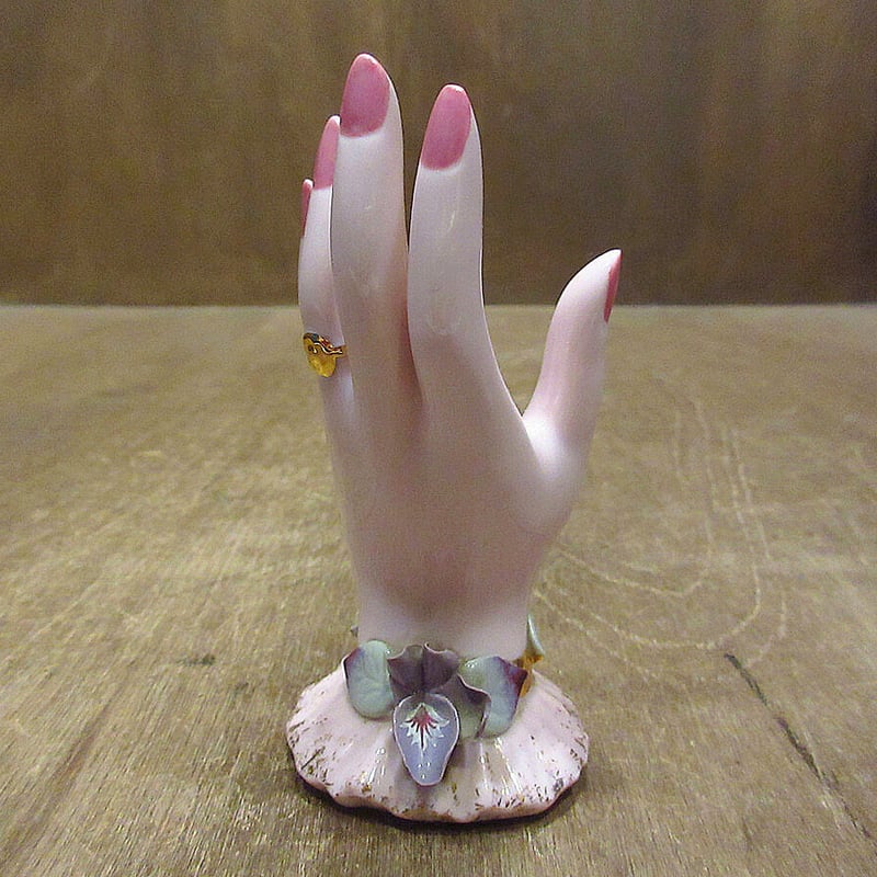 アメリカンビンテージ　Lefton レフトン　ハンドモチーフ　オブジェ　陶器 アメリカンビンテージ Lefton レフトン ハンドモチーフ オブジェ