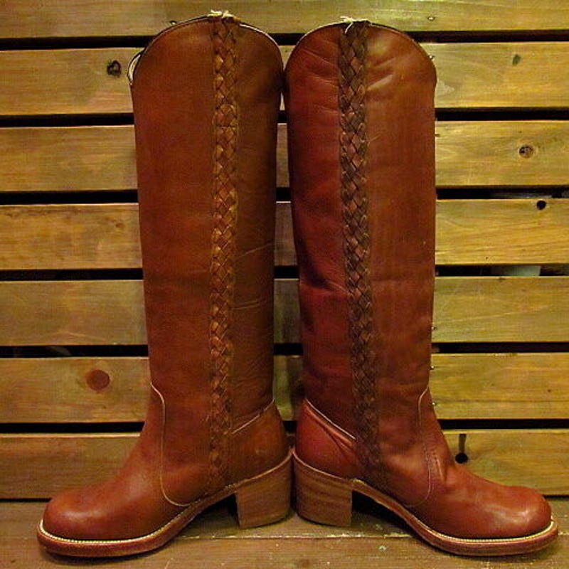Vintage Frye ブラウン ロングブーツ 6 B 【公式通販】