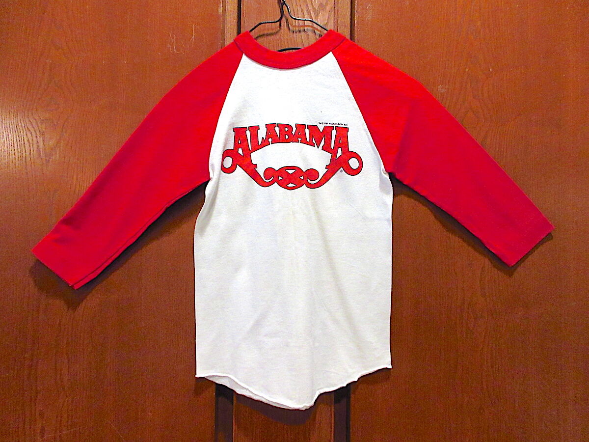 ビンテージ80's○ALABAMAキッズ両面プリントラグランツアーT