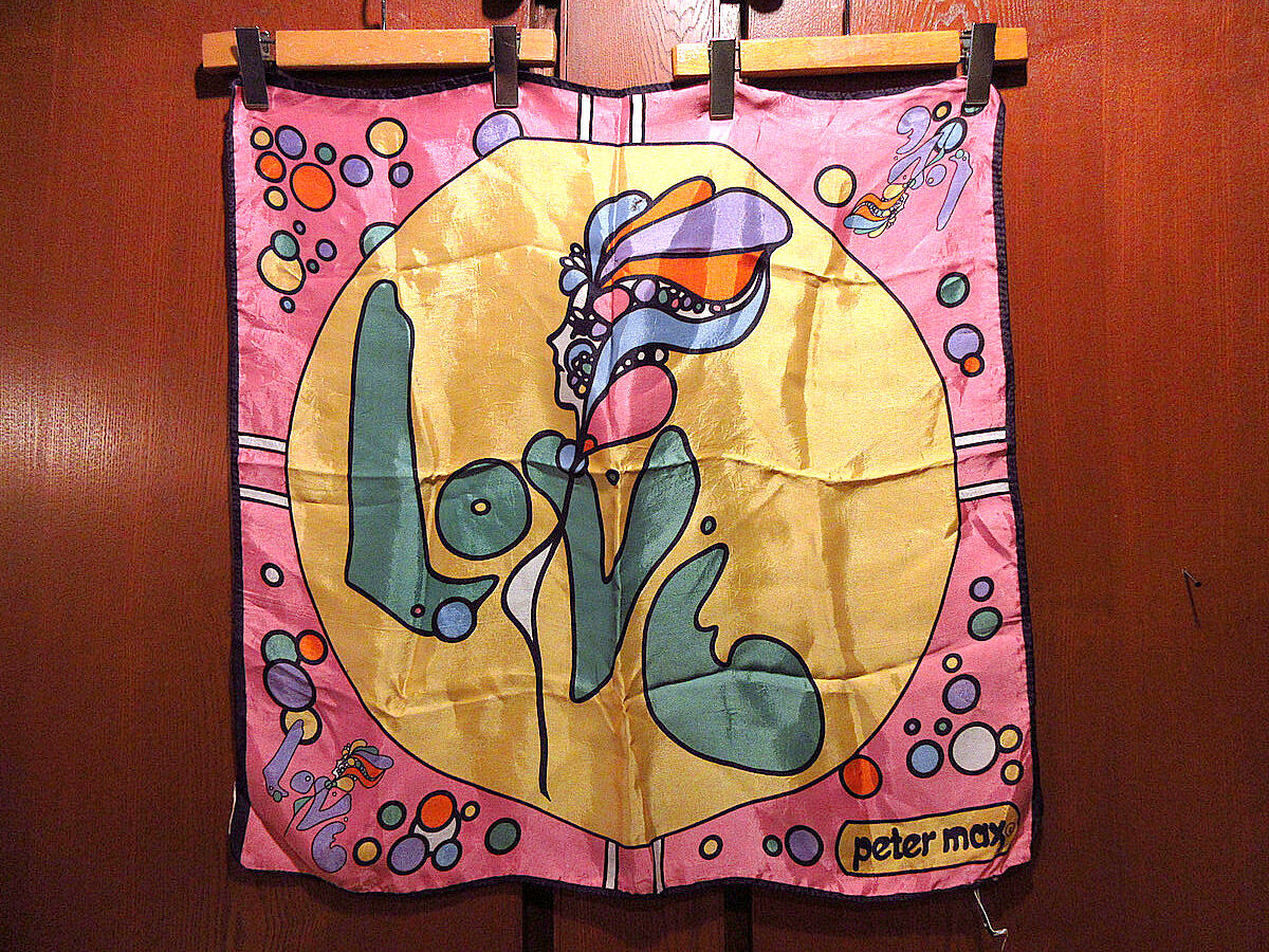 ピーターマックス　セブンアップ　シーグラム　ハンカチ　スカーフ　ビンテージ ピーターマックス セブンアップ シーグラム ハンカチ スカーフ