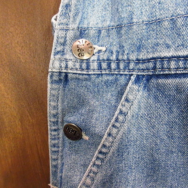 ビンテージ90's○Lee RIVETEDレディースデニムサロペットXL○200629n4-w