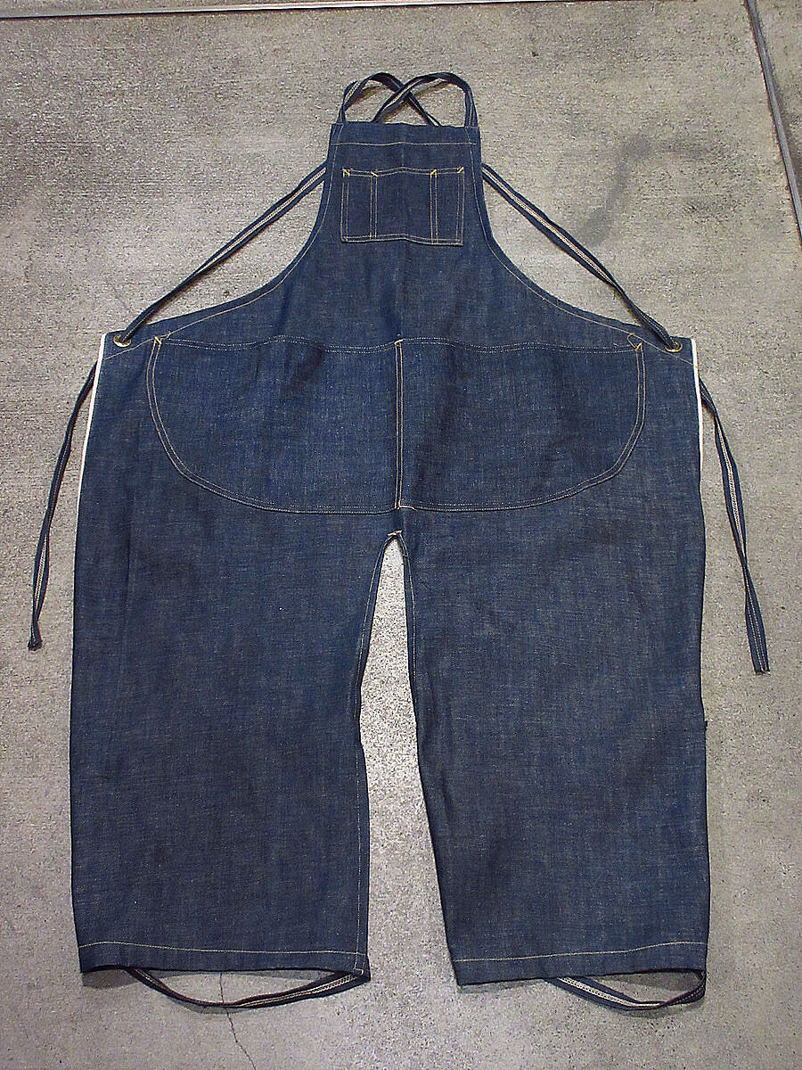 ビンテージ40's○DEADSTOCK Bayly耳付きデニムワークエプロン○230706i1
