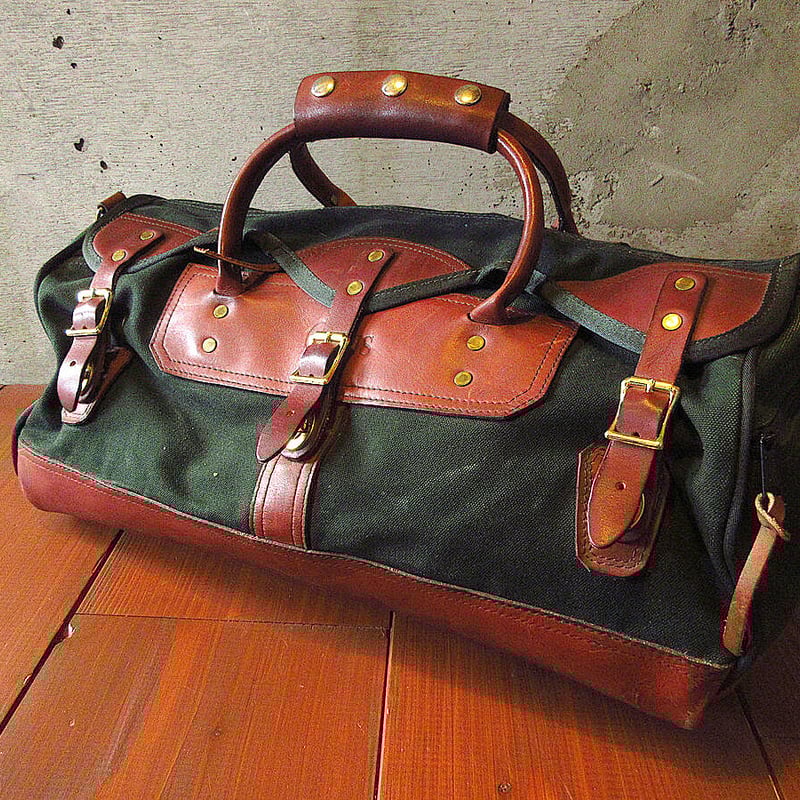 ORVISレザー×キャンバスボストンバッグ○230707k8-bag-bstn鞄