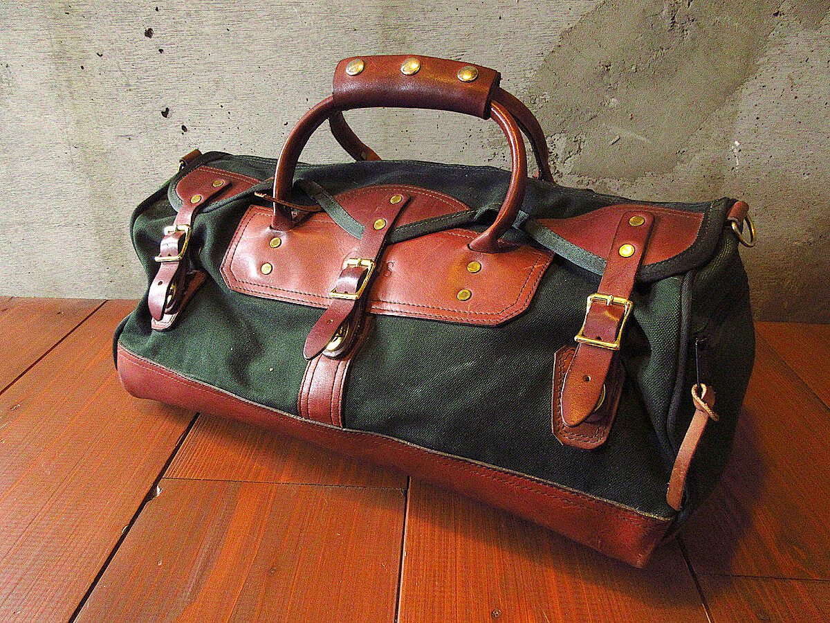 ORVISレザー×キャンバスボストンバッグ○230707k8-bag-bstn鞄