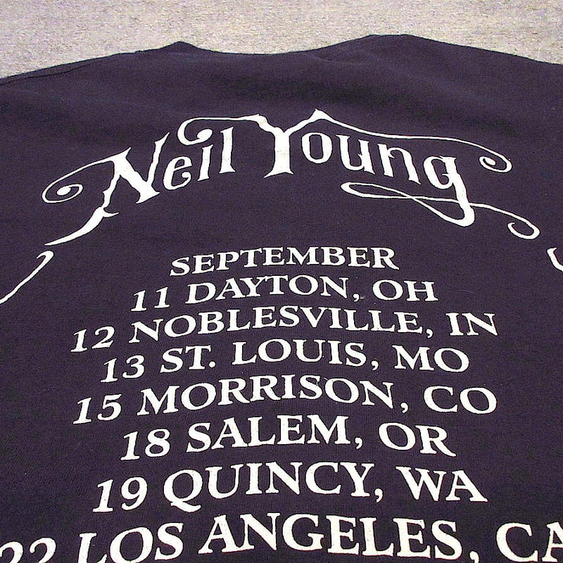 ビンテージ90's○NEIL YOUNG SOLO 1992年ツアーTシャツ黒size L