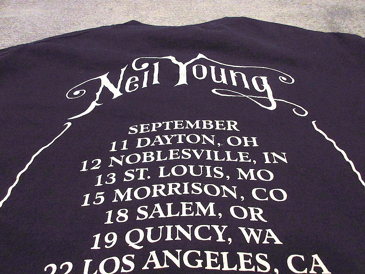 ビンテージ90's○NEIL YOUNG SOLO 1992年ツアーTシャツ黒size L○2
