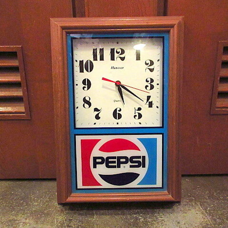 80’s　ペプシコーラ　大ウオールクロック　時計　看板　店舗用　ガレージ PEPSI(ペプシ)】コラボウォールクロック | [公式]ニコアンド