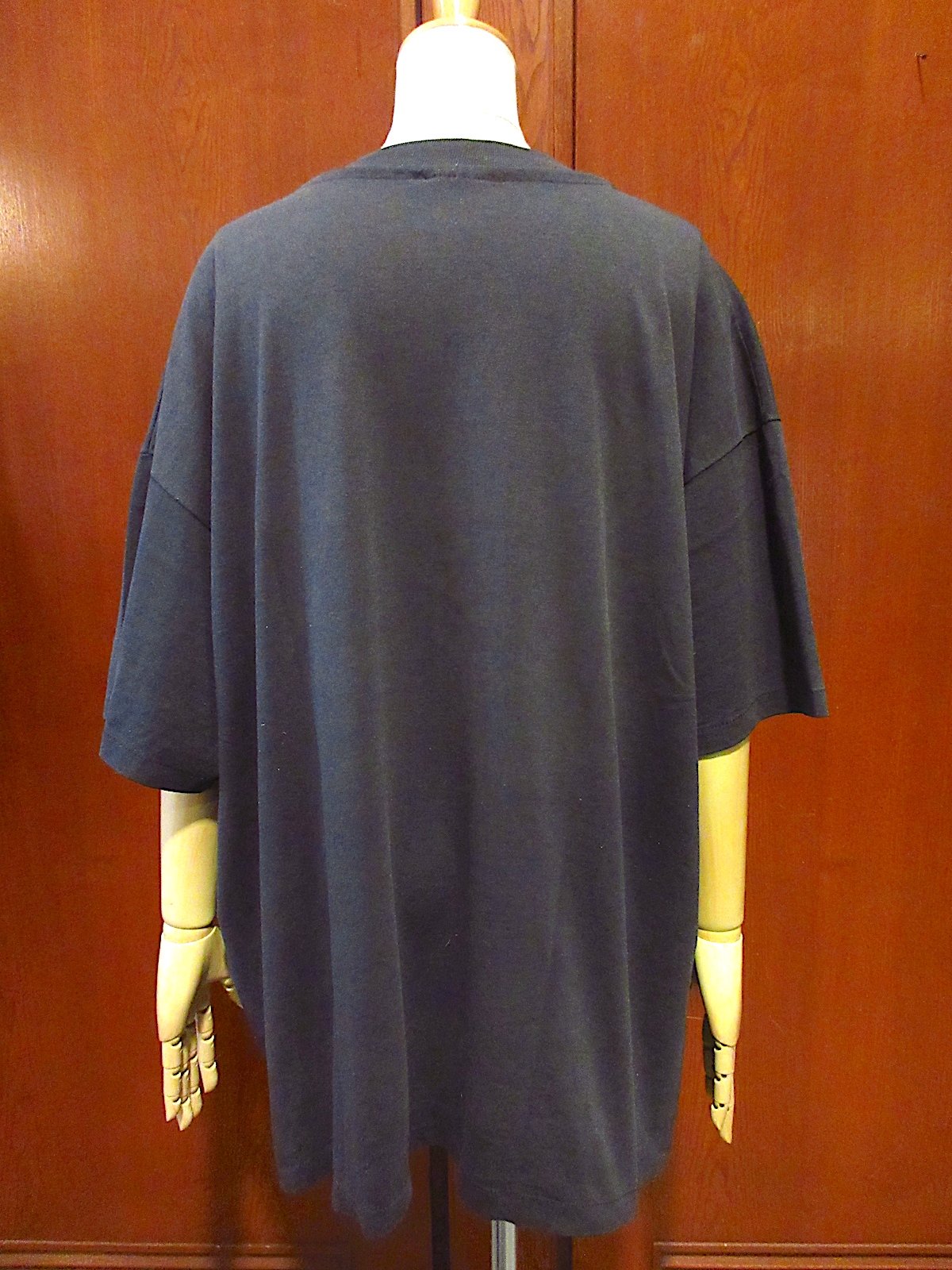 ビンテージ90's○ネイティブイーグル&ウルフプリントTシャツ黒size XXL