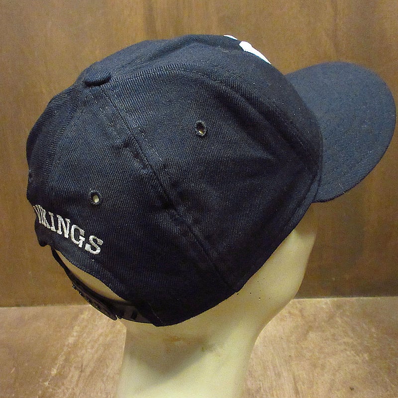 90s USA製　ヤンキース 6パネル　キャップ　帽子　古着 USA製 90s NEWYORK BLACK YANKEES Logo 6 Panel Cap 紺灰