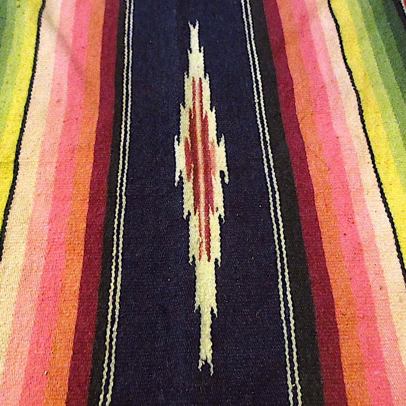 ビンテージ40's50's○メキシカンラグ約94.5cm × 約46cm○260317d5-r