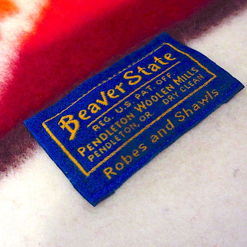 ビンテージ○PENDLETON Beaver Stateネイティブ柄ウールブランケット