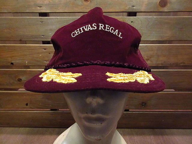 ビンテージ80's○YUPOONG CHIVAS REGALベロアスナップバックキャップ