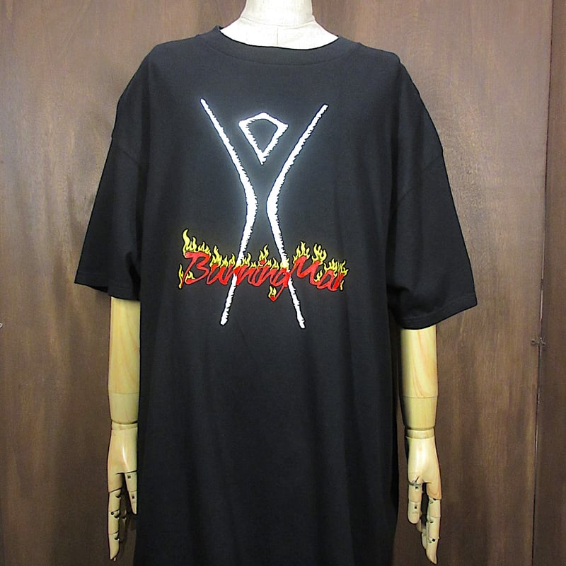 Burning Man 1999 Tシャツ　激レア！！！！ ビンテージ90's○Burning ManプリントTシャツ黒size XL○250922n1-