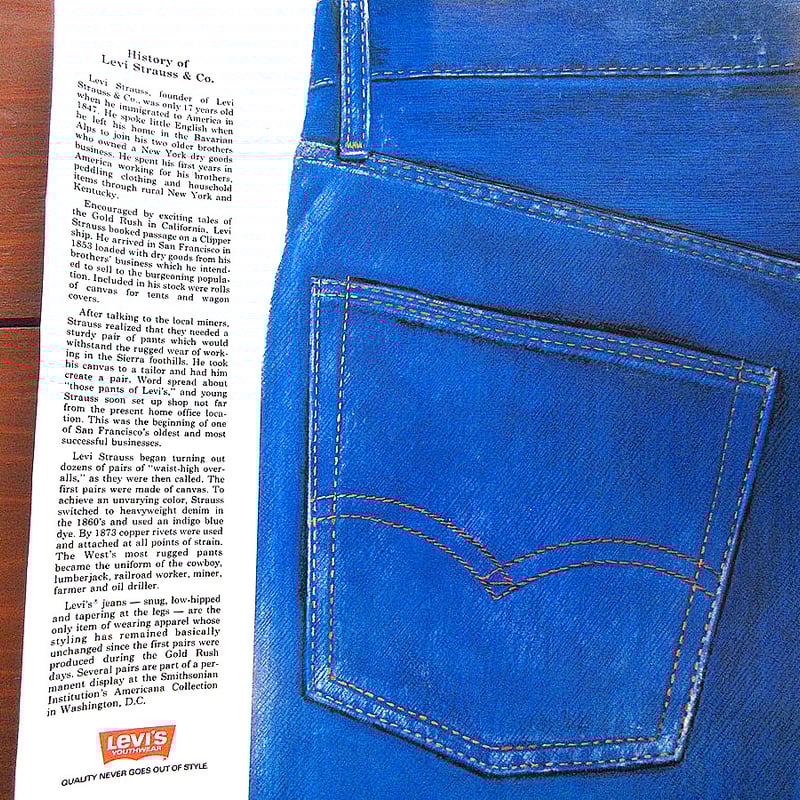 ビンテージ70's○Levi's BIG E 501アドバタイジングポスターA ビンテージ70's○Levi's BIG E 501アドバタイジングポスターA