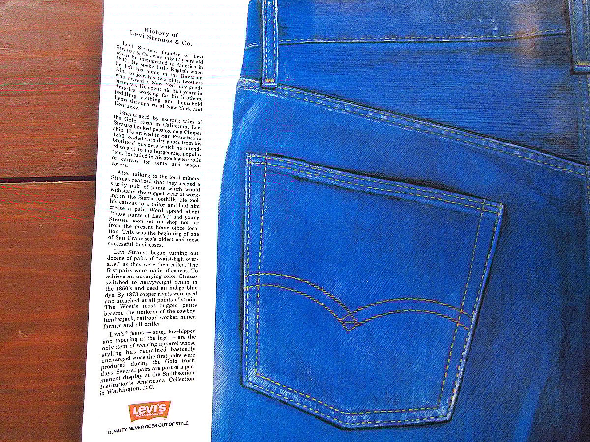 ビンテージ70's○Levi's BIG E 501アドバタイジングポスターA ビンテージ70's○Levi's BIG E 501アドバタイジングポスターA