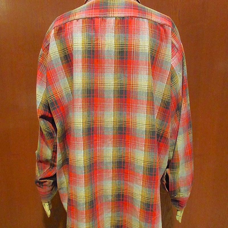 【JIM\"CATFISH\"HUNTER】70's古着 チェック ヘビーネルシャツ JIM