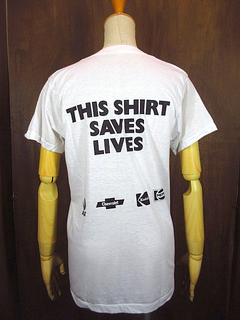 ビンテージ80's○DEADSTOCK LIVE AID両面プリントTシャツ白M○200809