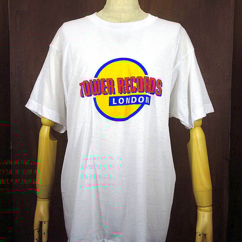 ビンテージ80's○DEADSTOCK TOWER RECORDSプリントTシャツsize L