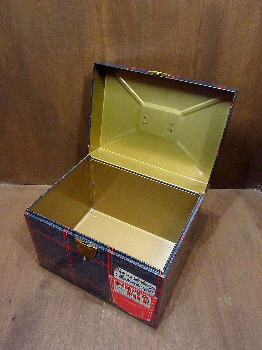 ビンテージ70's○Ballonoff PORTA FILE メタルボックス○210609n7