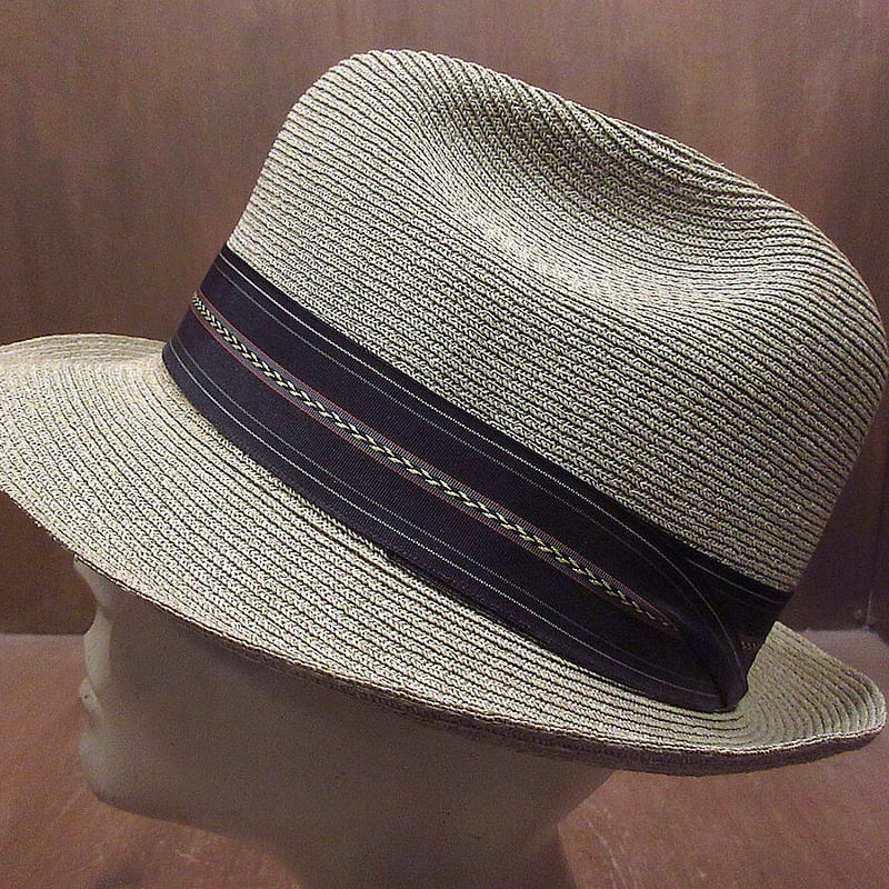 ビンテージ60's○BEAVER BRAND HATSストローハットsize 7 1/8○23...