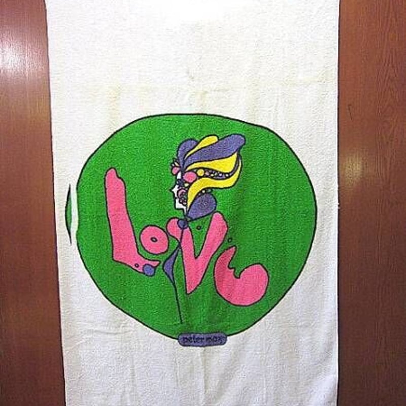 ビンテージ70's○Peter Max LOVEビーチタオル○220928i13-fbr 19