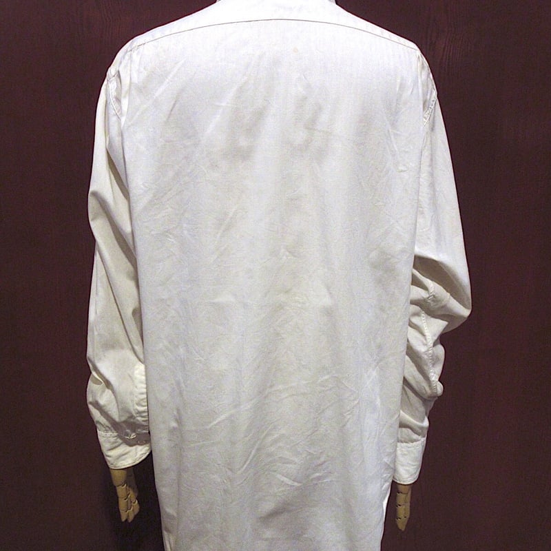 ビンテージ50's○VAN HEUSENマチ付き長袖ドレスシャツ生成りsize 15 1