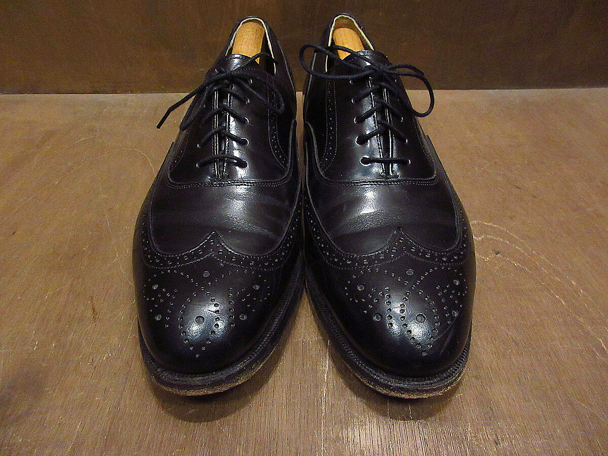 ビンテージ○Johnston & Murphy OPTIMA内羽根式レザーウイングチップ 