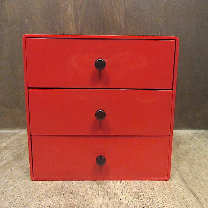 ビンテージ○InterDesignプラスチックミニボックス赤A○260331n6-bxs