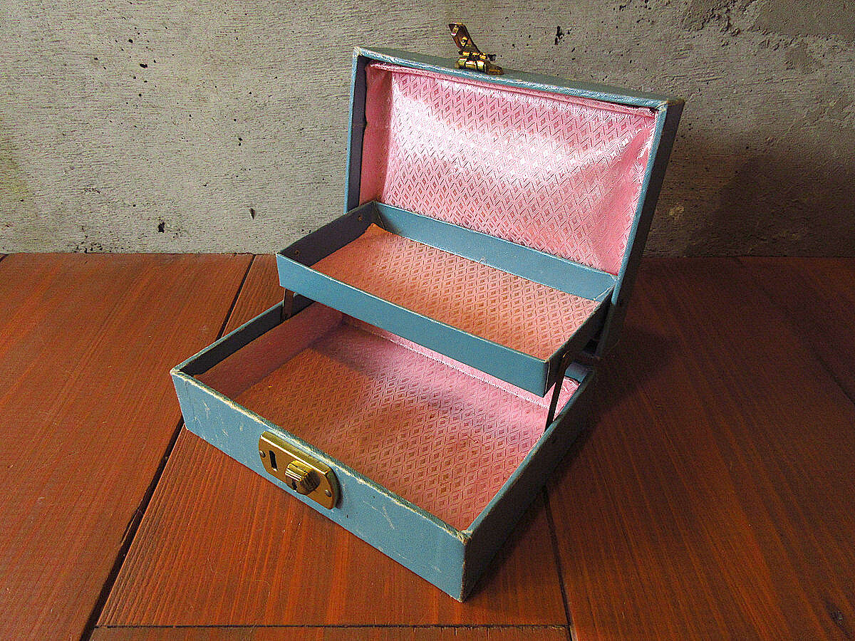 ティファニー　　小物入れ　ジュエリーボックス ビンテージ70s○ジュエリーボックスティファニーブルー