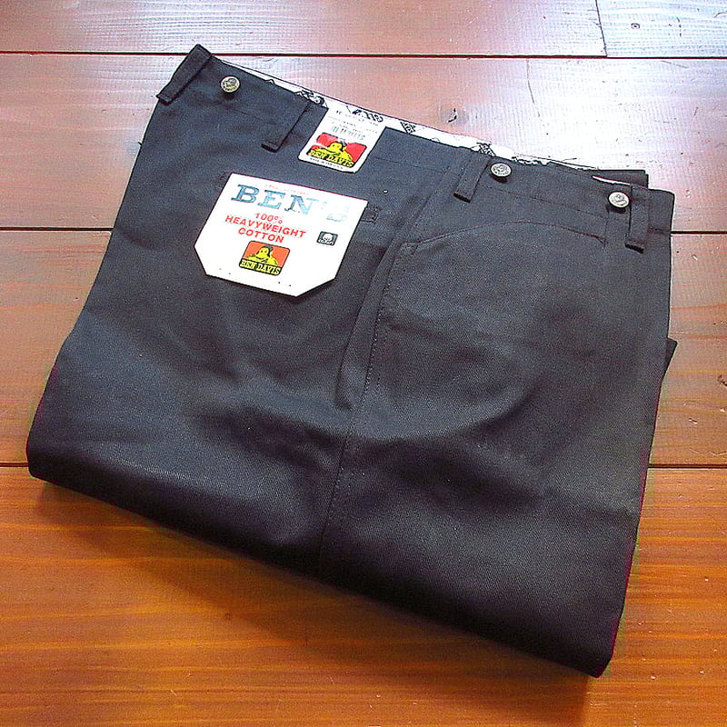 ビンテージ90's○DEADSTOCK BEN DAVISコットンワークパンツ黒 ビンテージ90's○DEADSTOCK BEN DAVISコットンワークパンツ黒