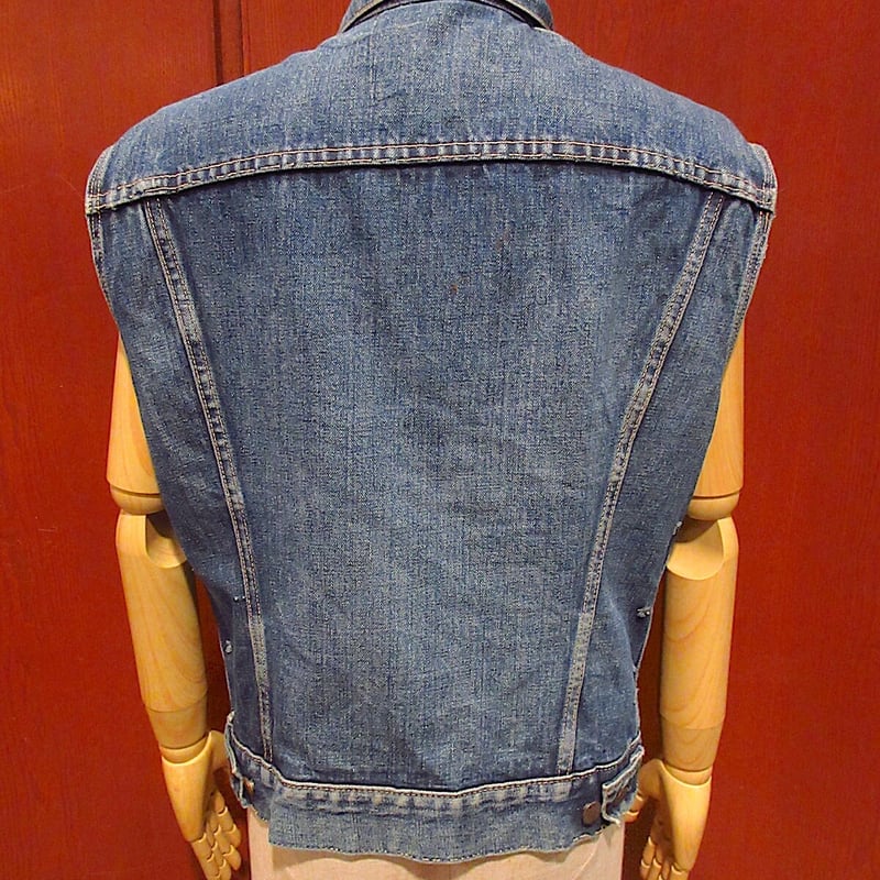 60's Levi's 557 BIG E 3rd カットオフ　デニムベスト ビンテージ60's○Levi's 557デニムカットオフデニムベストカスタムBIG