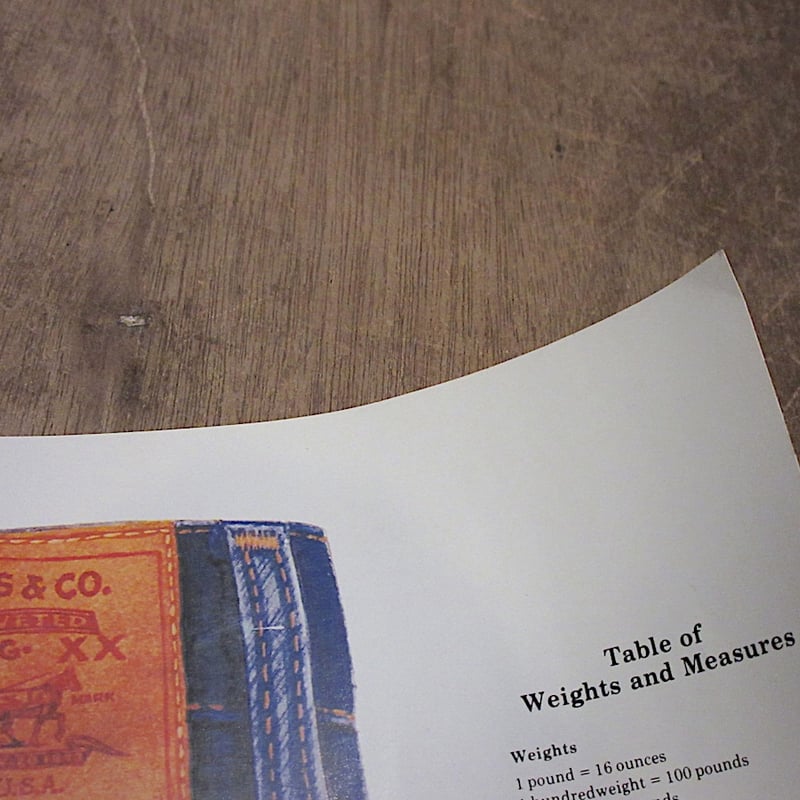 ビンテージ70's○Levi's BIG E 501アドバタイジングポスターB○260225z