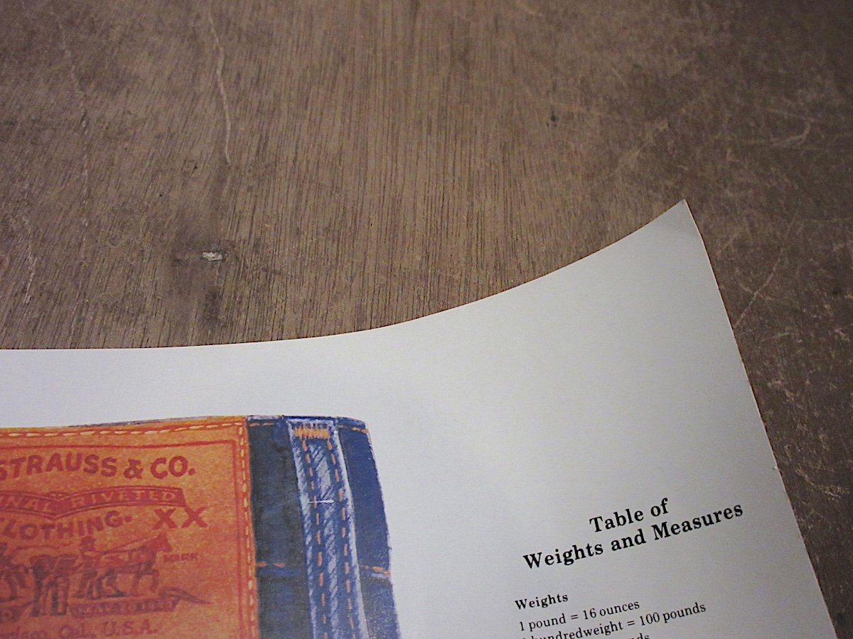 ビンテージ70's○Levi's BIG E 501アドバタイジングポスターB○260225z