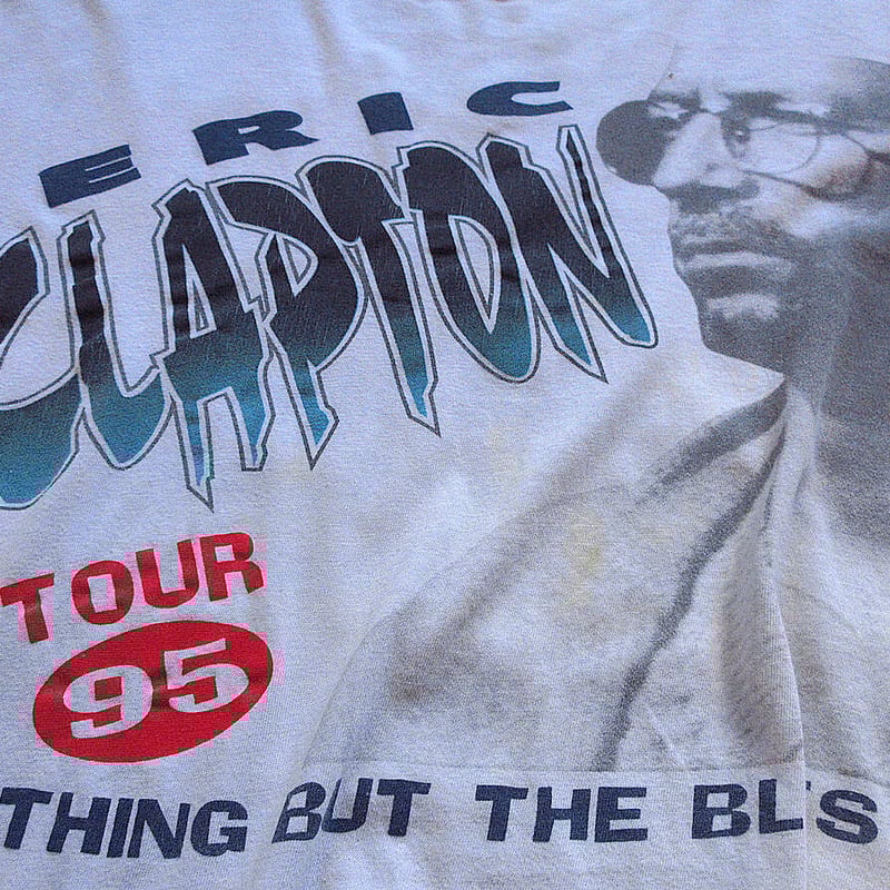ビンテージ90's○ERIC CLAPTONツアープリントTシャツ白 ビンテージ90's○ERIC CLAPTONツアープリントTシャツ白